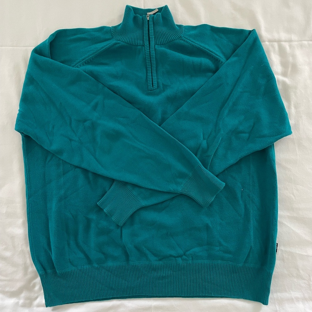 Glenmuir quarter zip knit cotton golf sweater.